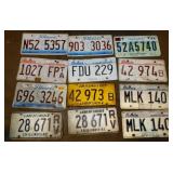 Illinois & Indiana embossed metal license plates