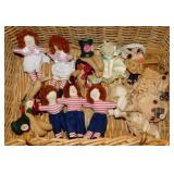 Handmade folk art cloth rag dolls & more in