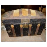 Antique Victorian style steamer trunk w/ antique