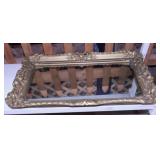 Wall mirror in gilded ornate frame, 16" x 29"