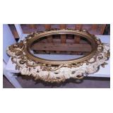 3 plastic frame wall mirrors, largest is 19" x 29"