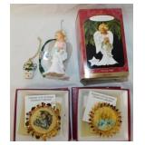 2 Hummel Gold Christmas tree ornaments in boxes -