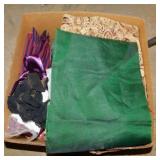 Large box of sewing fabric