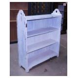 Wooden 4 shelf bookcase display, 34" x 11" x 41"