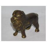 Brass: Antique lion coin bank - 2 lion bottle