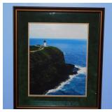 Kilauea Hawaii lighthouse photo, double matted &