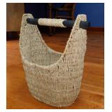 Thirty-One seagrass storage basket, 17" tall