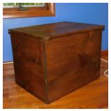 Hand crafted firewood storage box w/ lid,