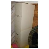 2 metal 2 drawer filing cabinets, 1 missing handle