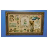 Framed collage of 1900