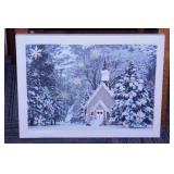 Christmas wall art: Lighted stretched canvas print