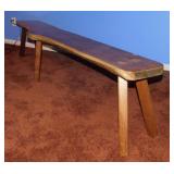 Hand crafted live edge minimalist wood bench,