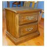 1977 Twin Oaks Furniture 2 drawer night stand