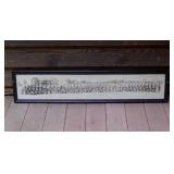 Antique military yard long photo in frame,