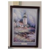 The Beacon lighthouse watercolor print by