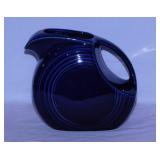 Fiesta cobalt disc pitcher w/ ice lip, 7" tall