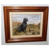 Black Lab print by Andrew Chapman, framed,