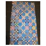 2 vintage hand stitched 9 block quilts: