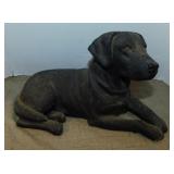 Signed 1991 Sandicast Black Lab Labrador puppy dog