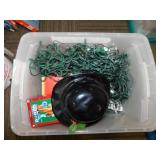 Christmas decor in storage tote w/ lid:  Lights -
