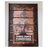 Charlie Chaplin The Adventurer wooden wall art,