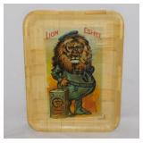 Vintage Woolson Spice Lion coffee bamboo tray,