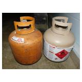 Two 20 lb. propane gas tanks