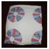 Dresden Plate quilted bedspread - Quilted