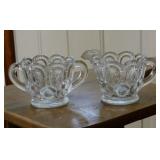 LE Smith Moon & Stars creamer & open sugar bowl -