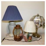 Table lamps: Hand painted Ball canning jar lamp -