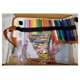New colored pencils in carry case - Crayons -