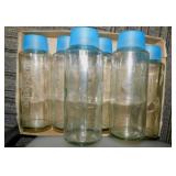 6 Aquasana glass water bottles - Candle warmer -