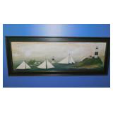 Sailing Ships II folk art maritime print by David