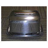 Mid Century Lincoln Beauty Ware chrome cake plate