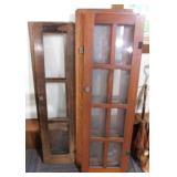 Antique furniture doors w/ glass knobs,