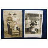 6 antique real photo postcards RPPC