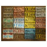 20 pair embossed metal Illinois license plates: