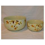 2 Hall Jewel Tea Autumn Leaf mixing bowls,
