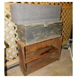 Wooden bookcase - Wooden foot locker