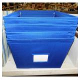4 canvas storage baskets, 17" x 14"