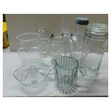 Glassware: Pitchers - Juicer - Storage jars &