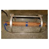 Steel hanging kitchen pan rack, 42" wide