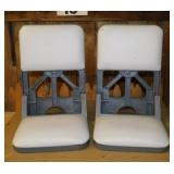Pair of folding Bleacher Recliner stadium seats