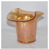 Dugan marigold carnival glass top hat vase,