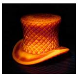 Westmoreland Cadmium Slag Glass English Hobnail
