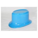 Persian blue glass hat, 5.75" brim