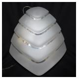 Art Deco frosted glass wall sconce lamp shade,