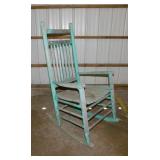 Primitive painted wood rocker rocking chair,