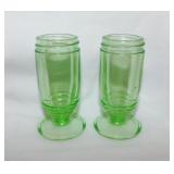 Vintage Hazel Atlas Uranium glass salt & pepper