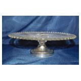 Jeannette Glass Anniversary cake plate on
